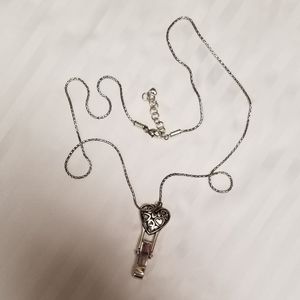 Brighton Floating Heart Badge Clip Necklace